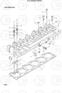 8351 CYLINDER HEAD R290LC-3_LL/RB, Hyundai