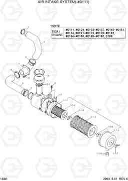 1030 AIR INTAKE SYSTEM(-#0111) R290LC-7, Hyundai