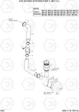 1035 AIR INTAKE SYSTEM(TIER II, #0112-) R290LC-7, Hyundai