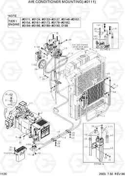 1120 AIR CONDITIONER MOUNTING(-#0111) R290LC-7, Hyundai