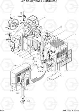 1131 AIR CONDITIONER UNIT(#0505-) R290LC-7, Hyundai