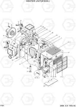 1151 HEATER UNIT(#1620-) R290LC-7, Hyundai