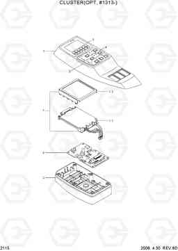 2115 CLUSTER(OPT, #1313-) R290LC-7, Hyundai