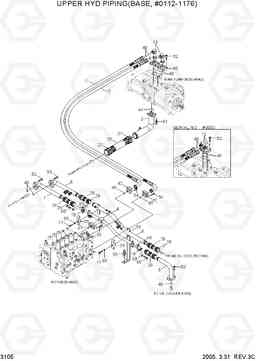 3105 UPPER HYD PIPING(BASE, #0112-1176) R290LC-7, Hyundai