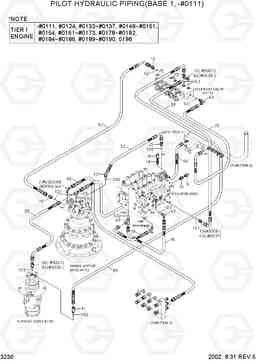 3230 PILOT HYDRAULIC PIPING(BASE 1) R290LC-7, Hyundai