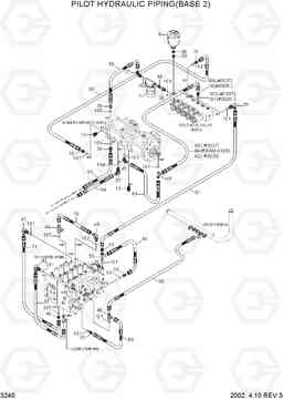 3240 PILOT HYDRAULIC PIPING(BASE 2, -#0111) R290LC-7, Hyundai