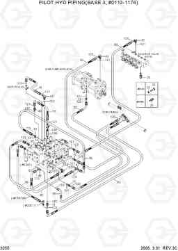 3255 PILOT HYD PIPING(BASE 3, #0112-1176) R290LC-7, Hyundai