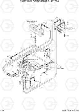 3256 PILOT HYD PIPING(BASE 3, #1177-) R290LC-7, Hyundai