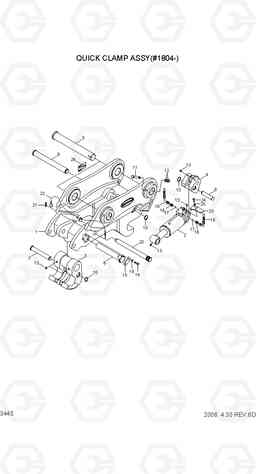 3445 QUICK CLAMP ASSY(#1804-) R290LC-7, Hyundai