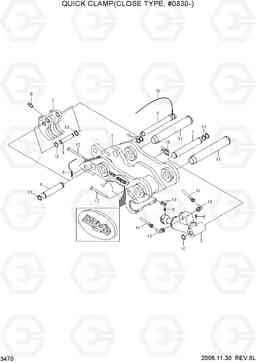 3470 QUICK CLAMP(CLOSE TYPE, #0830-) R290LC-7, Hyundai