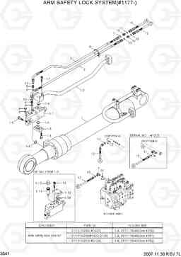 3541 ARM SAFETY LOCK SYSTEM(#1177-) R290LC-7, Hyundai