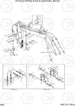 3630 ATTACH PIPING KIT(S & D/ACTING, -#0270) R290LC-7, Hyundai