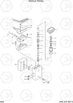 3640 SINGLE PEDAL R290LC-7, Hyundai