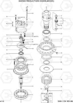 4110 SWING REDUCTION GEAR(-#2205) R290LC-7, Hyundai