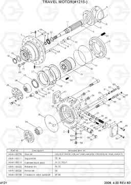 4121 TRAVEL MOTOR(#1215-) R290LC-7, Hyundai