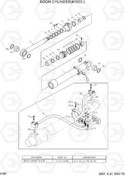 4181 BOOM CYLINDER(#1622-) R290LC-7, Hyundai