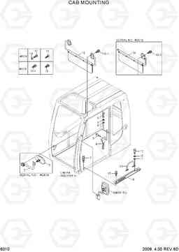 6010 CAB MOUNTING R290LC-7, Hyundai