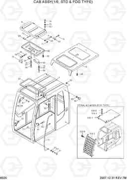 6020 CAB ASSY(1/6, STD & FOG TYPE) R290LC-7, Hyundai