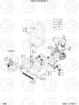 6080 CAB INTERIOR 1 R290LC-7, Hyundai