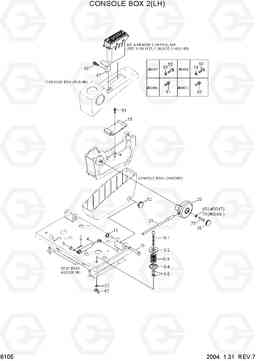 6105 CONSOLE BOX 2(LH) R290LC-7, Hyundai