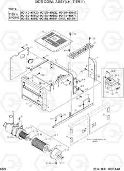 6225 SIDE COWL ASSY(LH, TIER II, #0112-) R290LC-7, Hyundai