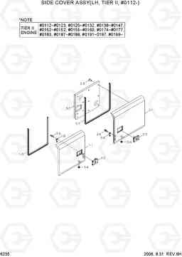 6235 SIDE COVER ASSY(LH, TIER II, #0112-) R290LC-7, Hyundai