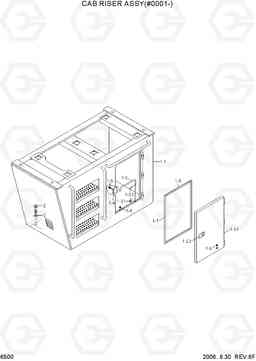 6500 CAB RISER ASSY(#0001-) R290LC-7, Hyundai