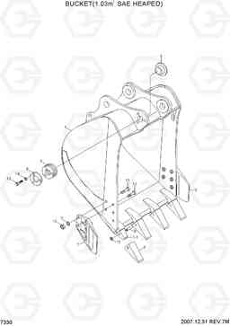 7330 BUCKET(1.03M3 SAE HEAPED) R290LC-7, Hyundai