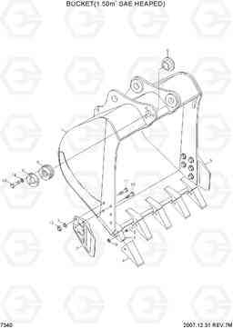 7340 BUCKET(1.50M3 SAE HEAPED) R290LC-7, Hyundai