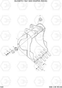 7430 BUCKET(1.16M3 SAE HEAPED, ROCK) R290LC-7, Hyundai