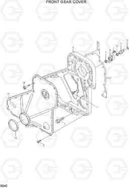 9040 FRONT GEAR COVER(-#0111) R290LC-7, Hyundai