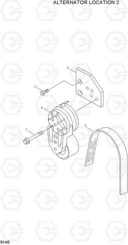 9140 ALTERNATOR LOCATION 2(-#0111) R290LC-7, Hyundai