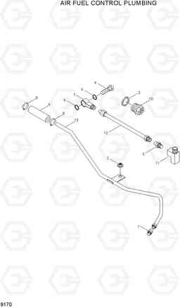 9170 AIR FUEL CONTROL PLUMBING(-#0111) R290LC-7, Hyundai