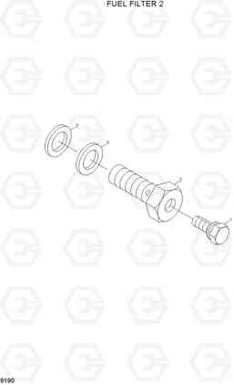 9190 FUEL FILTER 2(-#0111) R290LC-7, Hyundai