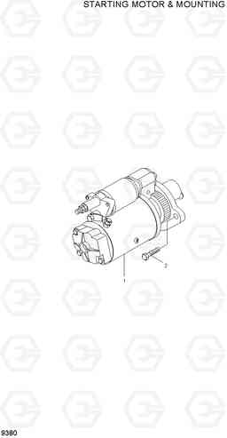 9380 STARTING MOTOR & MOUNTING(-#0111) R290LC-7, Hyundai