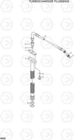 9400 TURBOCHARGER PLUMBING(-#0111) R290LC-7, Hyundai