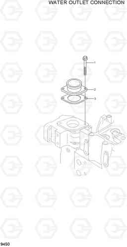 9450 WATER OUTLET CONNECTION(-#0111) R290LC-7, Hyundai