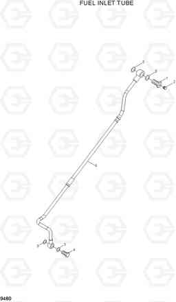 9480 FUEL INLET TUBE(-#0111) R290LC-7, Hyundai