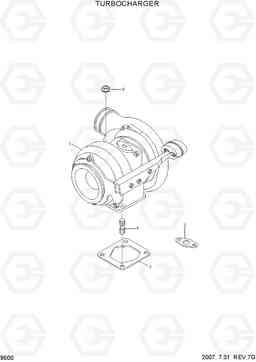 9500 TURBOCHARGER(-#0111) R290LC-7, Hyundai