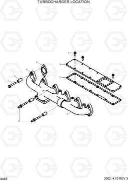 A460 TURBOCHARGER LOCATION(#0112-) R290LC-7, Hyundai