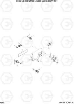 A560 ENGINE CONTROL MODULE LOCATION(#0112-) R290LC-7, Hyundai