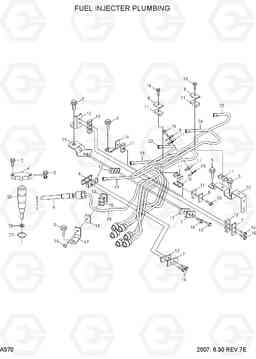 A570 FUEL INJECTOR PLUMBING R290LC-7, Hyundai