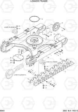 B040 LOWER FRAME(-#0178) R290LC-7, Hyundai