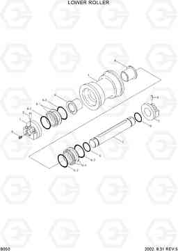 B050 LOWER ROLLER(-#0178) R290LC-7, Hyundai