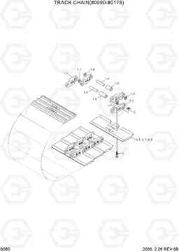 B080 TRACK CHAIN(#0090-#0178) R290LC-7, Hyundai