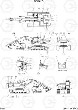 B090 DECALS(-#0178) R290LC-7, Hyundai