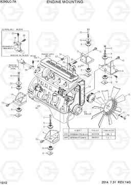 1010 ENGINE MOUNTING R290LC-7A, Hyundai