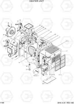 1130 HEATER UNIT R290LC-7A, Hyundai