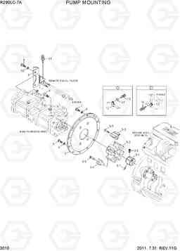 3010 PUMP MOUNTING R290LC-7A, Hyundai