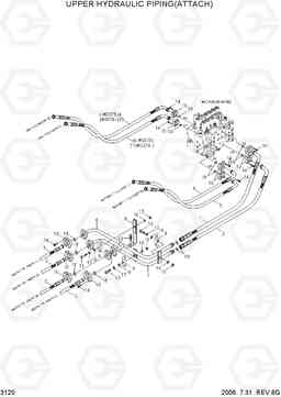 3120 UPPER HYDRAULIC PIPING(ATTACH) R290LC-7A, Hyundai